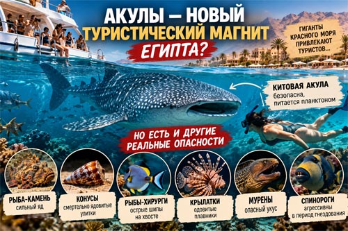 Акулы как «туристический магнит»: в Египте решили посмотреть на морских гигантов с другой стороны Акулы как «туристический магнит»: в Египте решили посмотреть на морских гигантов с другой стороны