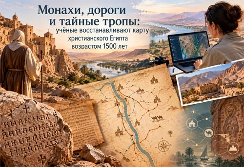 Монахи, дороги и тайные тропы Монахи, дороги и тайные тропы: учёные восстанавливают карту христианского Египта возрастом 1500 лет