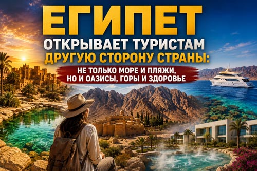 Египет открывает туристам другую сторону страны: не только море и пляжи, но и оазисы, горы и здоровье Египет открывает туристам другую сторону страны: не только море и пляжи, но и оазисы, горы и здоровье