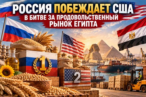 Россия обошла США в борьбе за продовольственный рынок Египта Россия обошла США в борьбе за продовольственный рынок Египта